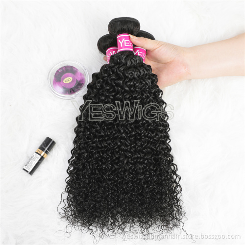 Real Mink Cambodian Human Hair Bouncy Curly Weave Bundles Extension Double Weft Kinky Curly Cambodian Hair Bundle Extensions